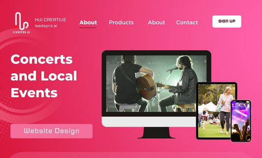 Website Design for Concerts and Local Events | website | bigcommerce, shopify, squarespace, website, wix, woocommerce, wordpress | Hui Creative Services Inc