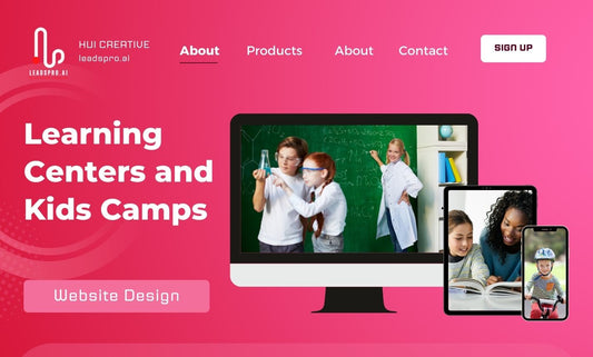 Website Design for Learning Centers and Kids Camps | website | bigcommerce, shopify, squarespace, website, wix, woocommerce, wordpress | Hui Creative Services Inc